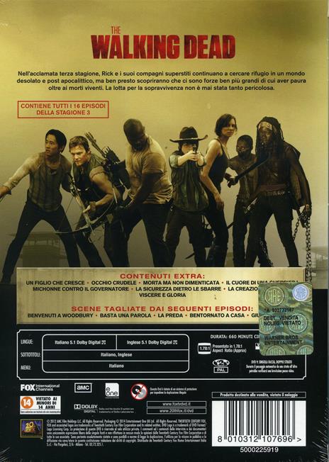 The Walking Dead. Stagione 3. Serie TV ita (5 DVD) di Ernest R. Dickerson,Greg Nicotero,Bill Gierhart,David Boyd - DVD - 2