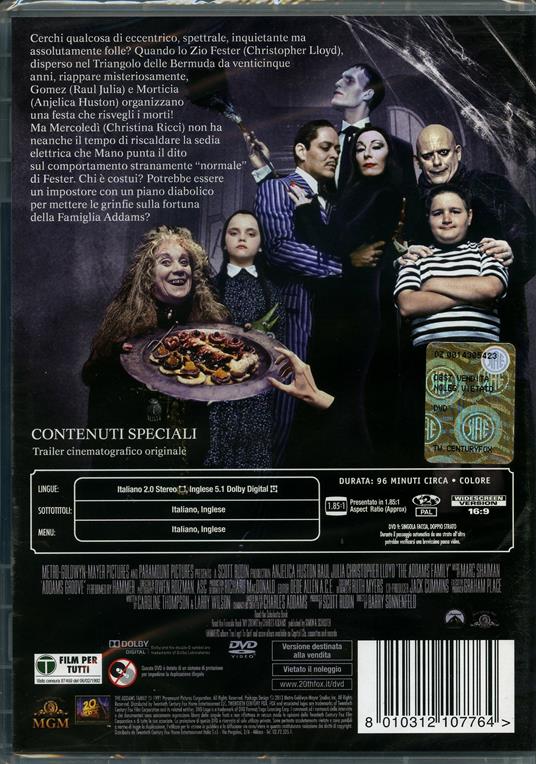 La famiglia Addams di Barry Sonnenfeld - DVD - 2