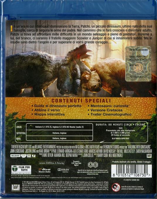 A spasso con i dinosauri di Barry Cook,Neil Nightingale - Blu-ray - 2