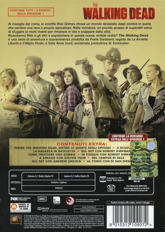 The Walking Dead. Stagione 1. Serie TV ita (2 DVD) di Frank Darabont,Michelle Maxwell MacLaren,Gwyneth Horder-Payton,Johan Renck - DVD - 2