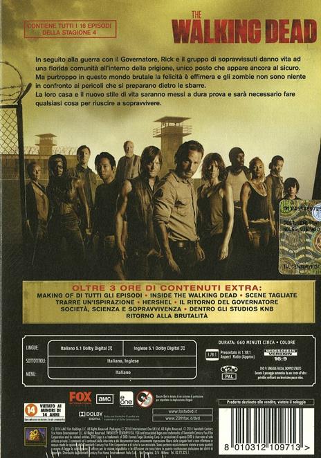 The Walking Dead. Stagione 4. Serie TV ita (5 DVD) di Greg Nicotero,Guy Ferland,Daniel Sackheim - DVD - 2