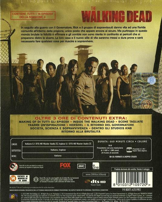 The Walking Dead. Stagione 4. Serie TV ita (5 Blu-ray) di Greg Nicotero,Guy Ferland,Daniel Sackheim - Blu-ray - 2