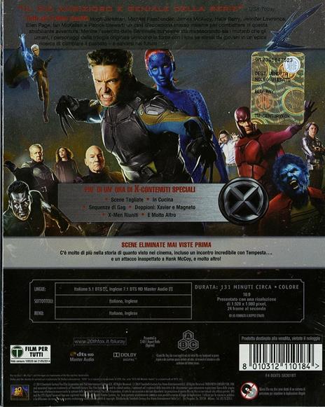 X-Men. Giorni di un futuro passato 3D (Blu-ray + Blu-ray 3D) di Bryan Singer - 2
