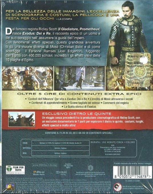Exodus. Dei e Re 3D (Blu-ray + Blu-ray 3D) di Ridley Scott - 3