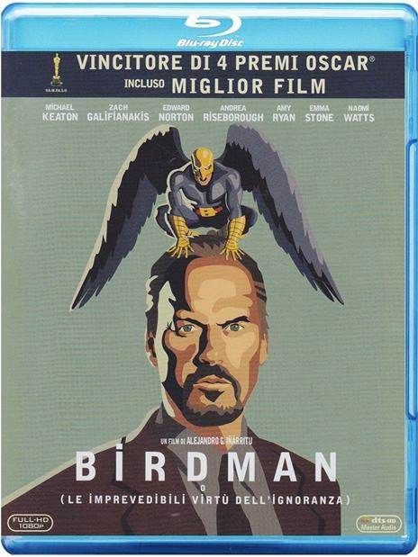 Birdman o L'imprevedibile virtù dell'ignoranza di Alejandro González Iñárritu - Blu-ray
