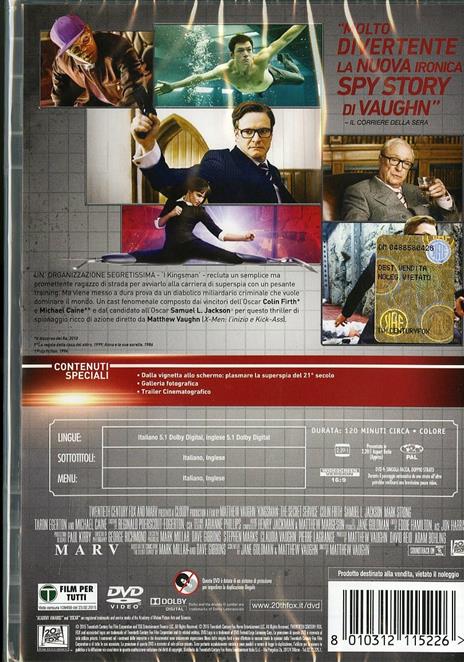 Kingsman: Secret Service di Matthew Vaughn - DVD - 2