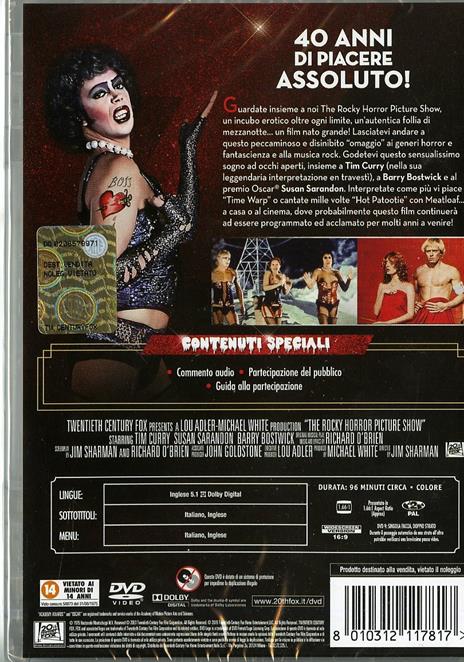 The Rocky Horror Picture Show di Jim Sharman - DVD - 2