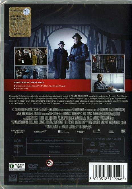 Il ponte delle spie di Steven Spielberg - DVD - 2