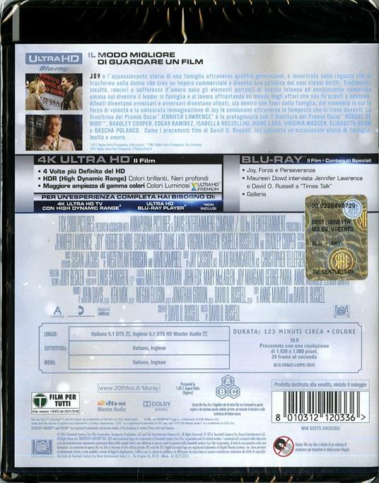 Joy (Blu-ray + Blu-ray 4K Ultra HD) di David O. Russell - 3