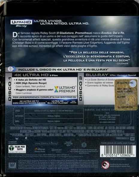 Exodus. Dei e Re (Blu-ray + Blu-ray 4K Ultra HD) di Ridley Scott - 3
