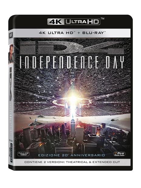 Independence Day. Ed. rimasterizzata (Blu-ray + Blu-ray Ultra HD 4K) di Roland Emmerich - Blu-ray + Blu-ray Ultra HD 4K - 2