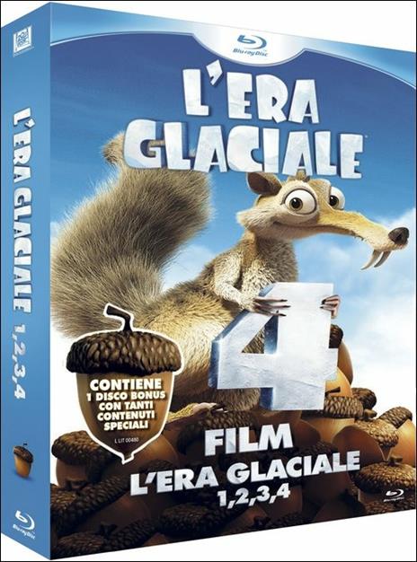 L' era glaciale 1, 2, 3, 4 (DVD + 4 Blu-ray) di Steve Martino,Carlos Saldanha,Mike Thurmeier,Chris Wedge