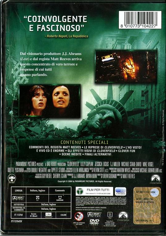 Cloverfield di Matt Reeves - DVD - 3