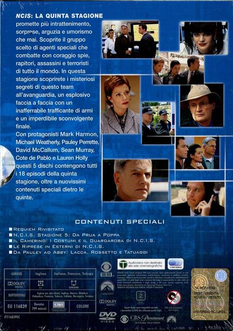NCIS. Naval Criminal Investigative Service. Stagione 5 (Serie TV ita) (5 DVD) - DVD - 2