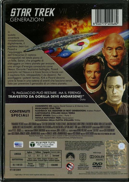 Star Trek. Generazioni di David Carson - DVD - 2