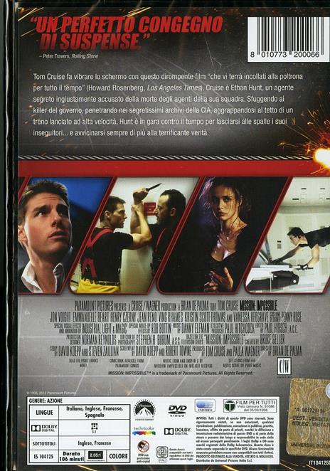 Mission: Impossible di Brian De Palma - DVD - 2