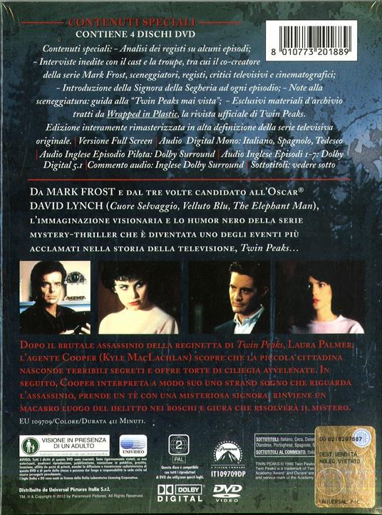 Twin Peaks. I segreti di Twin Peaks. Stagione 1 (Serie TV ita) di David Lynch - DVD - 2