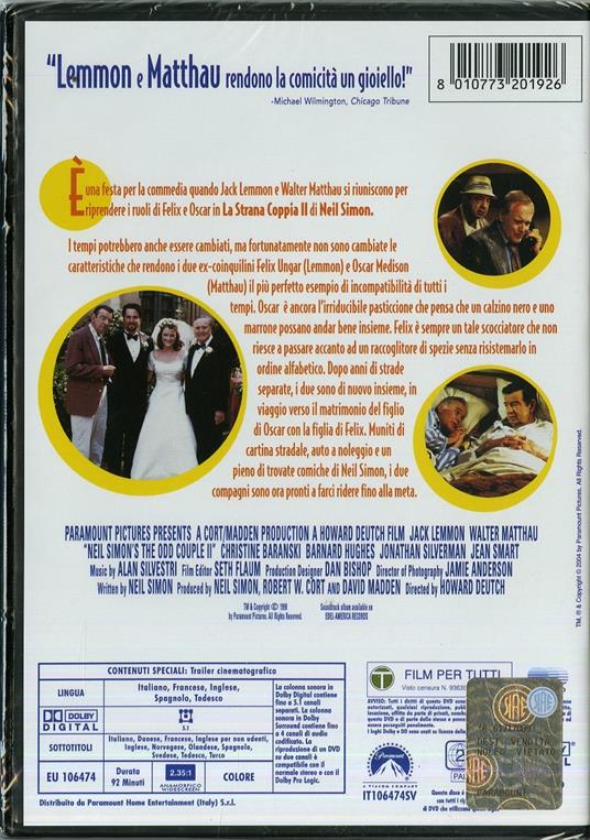 La strana coppia II di Howard Deutch - DVD - 3