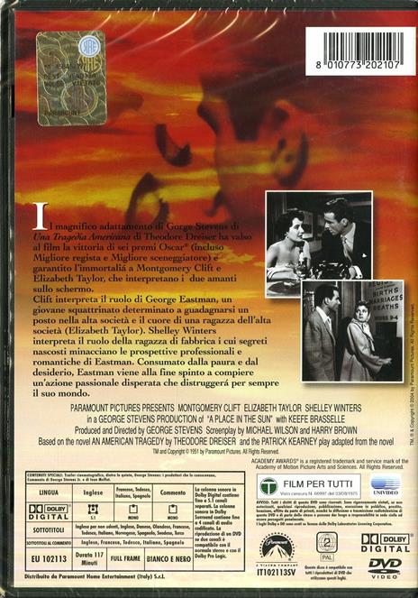 Un posto al Sole di George Stevens - DVD - 2