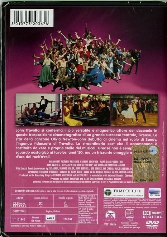 Grease di Randal Kleiser - DVD - 2