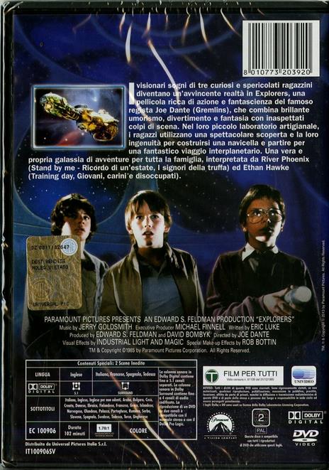 Explorers di Joe Dante - DVD - 2