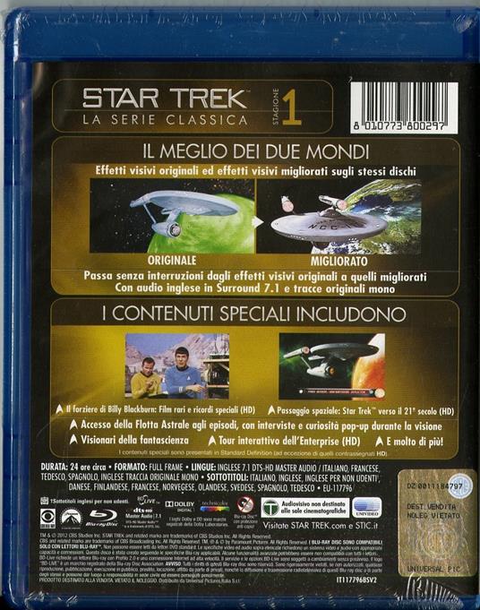 Star Trek. La serie classica. Stagione 1 (8 Blu-ray) - Blu-ray - 2