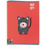 Quaderno maxi A4 Seven MAX QTY Flat Animals. Quadretti piccoli 4 mm