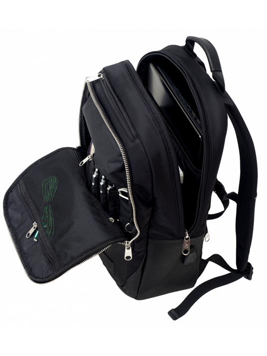 Zaino in pelle Invicta Business Backpack Biz M Leather Nero - 4