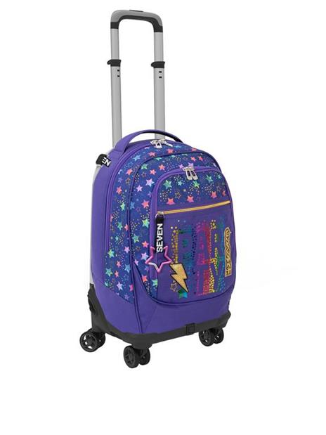 Zaino Trolley Jack-4WD Seven 7.1 Dance Party Portent Violet. Blu-Viola