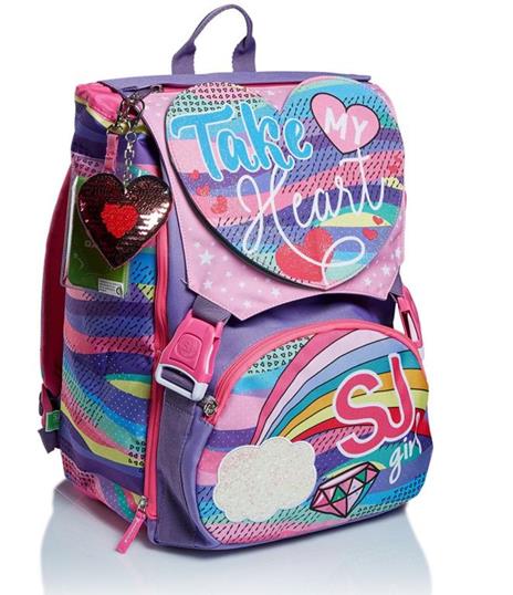 Zaino sdoppiabile Big Seven SJ Gang Girl Pastel Rainbow Violet