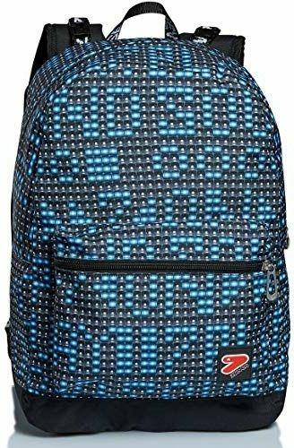 Zaino Reversibile Backpack The Double Spec Ed Ledwall, Turchese Fluo - 33x44x16 cm