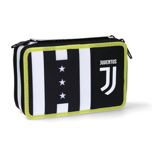 Astuccio accessoriato 3 zip Juventus - 12,5x19,5x7 cm - 2