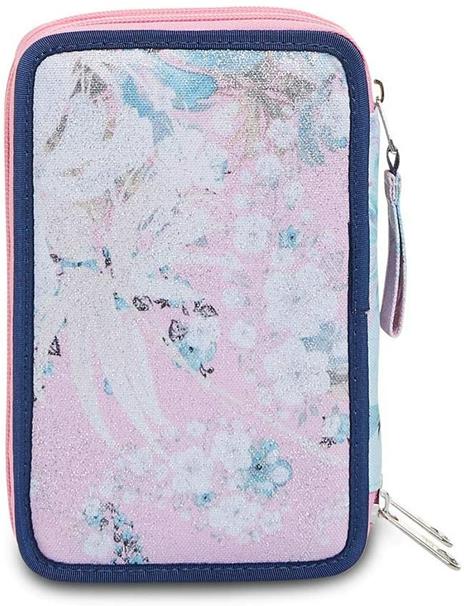 Astuccio 3 zip Seven 7.1 Chic League Rosa - 12,5x20x7 cm - 2