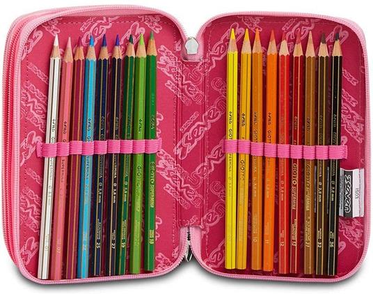 Astuccio 3 zip Seven 7.1 Chic League Rosa - 12,5x20x7 cm - 3