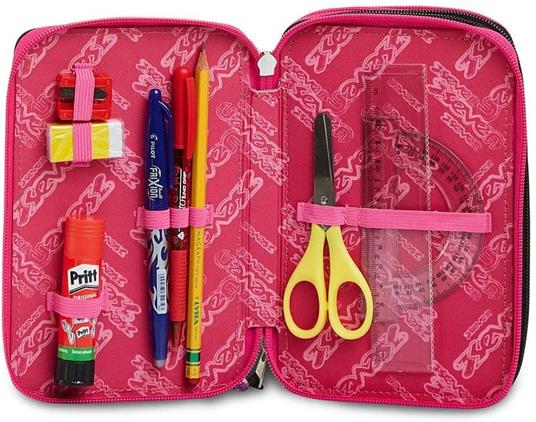 Astuccio 3 zip Seven 7.1 Romantic Freedom Rosa - 12,5x20x7 cm - 5