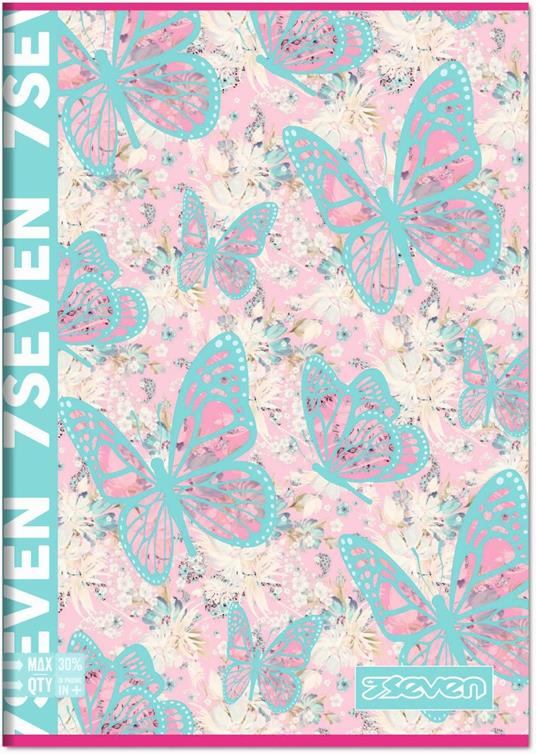 Quaderno Maxi A4 Seven 7.1 Girl 100 gr Quadretti grandi 5 mm - 3