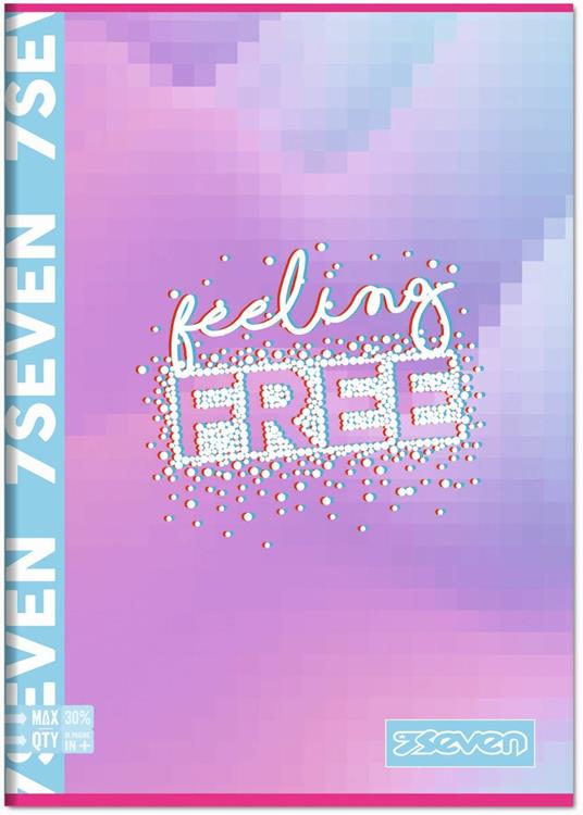 Quaderno Maxi A4 Seven 7.1 Girl 100 gr Quadretti grandi 5 mm - 4