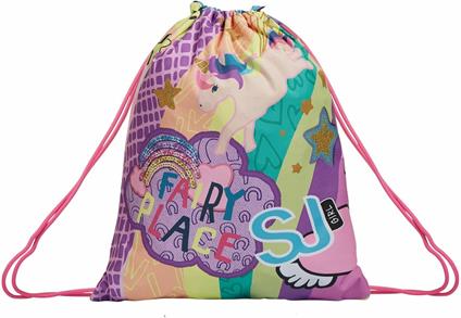 Zaino coulisse SJ Gang Multicolor Girl - 36x40 cm