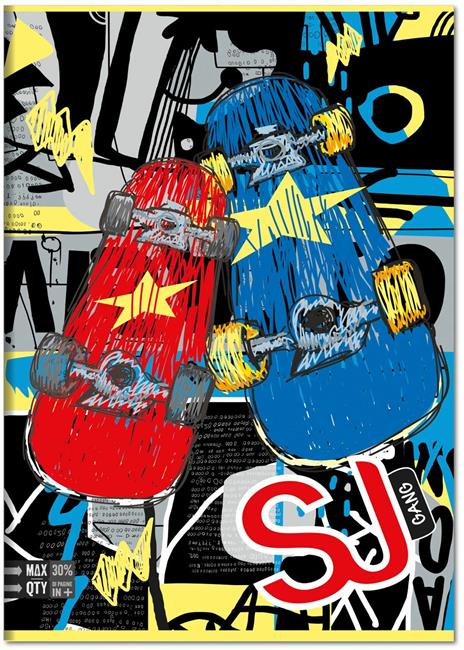 Quaderno Maxi A4 SJ Gang Boy 100 gr - Righe 3 elementare - 6