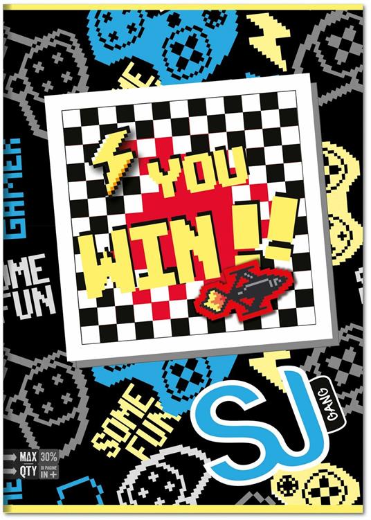 Quaderno Maxi A4 SJ Gang Boy 100 gr - Quadretti grandi 5 mm con margine - 3