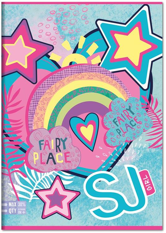 Quaderno Maxi A4 SJ Gang Girl 100 gr - Quadretti grandi 5 mm con margine - 4