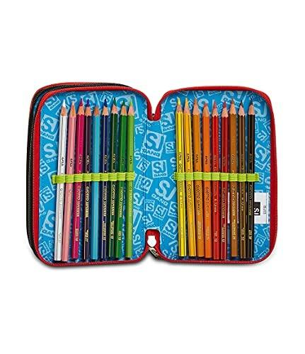 Astuccio 3 zip Facce da SJ Boy - 20x12,5x7 cm - 4