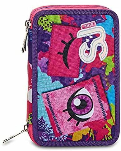 Astuccio 3 zip Facce da SJ Girl - 20x12,5x7 cm - 5
