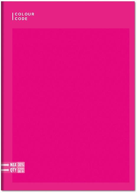 Quaderno A4 Maxi 96/100 Colour Colour Code Colorful. Quadretti grandi 5 mm con margine - 20,5 x 29,5 cm