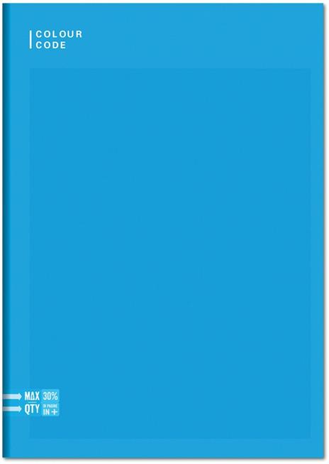 Quaderno A4 Maxi 96/100 Colour Colour Code Colorful. Quadretti grandi 5 mm con margine - 20,5 x 29,5 cm - 4