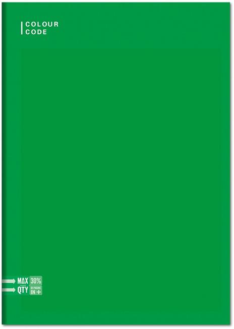 Quaderno A4 Maxi 96/100 Colour Colour Code Colorful. Quadretti grandi 5 mm con margine - 20,5 x 29,5 cm - 5