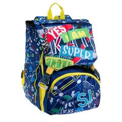 Zaino scuola Sdoppiabile Big Sj Gang Funny Adventure, Blue Print, 21 lt - 27 x 41 x 16 cm
