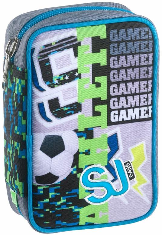 Astuccio Speed Case Sj Gang Goalkick Boy, Turquoise Fluo - 20 x 12,5 x 5,5 cm