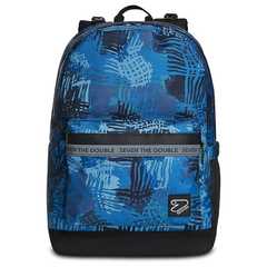 Cartoleria Zaino scuola Reversible Backpack Seven Blending Blue con auricolari wireless, Blue Deep, 29 lt - 33 x 44 x 16 cm Seven