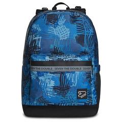 Zaino scuola Reversible Backpack Seven Blending Blue con auricolari wireless, Blue Deep, 29 lt - 33 x 44 x 16 cm